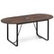 Oval Executive Office Table 71 Inch with Stable Metal Frame and Wire Hole